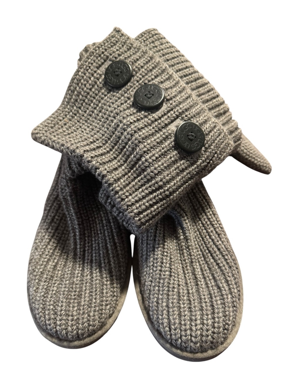 UGG Cardy Knit Boots, Grey sz 10